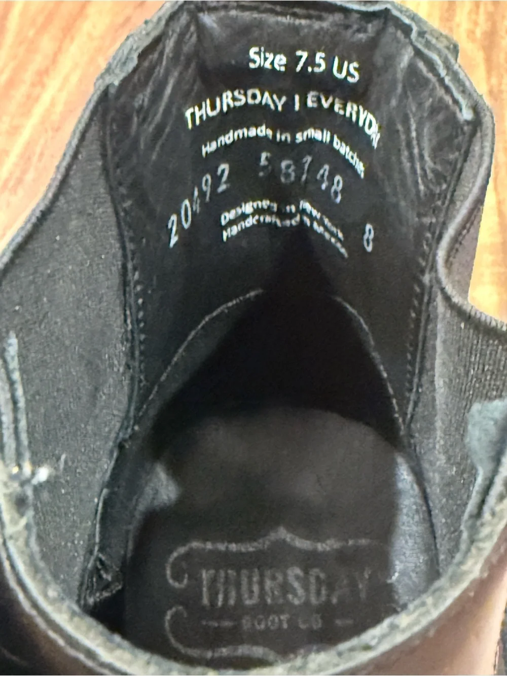 Thursday Boot Company Duke Everyday Men's Chelsea Boot Size 7.5 Black Leather